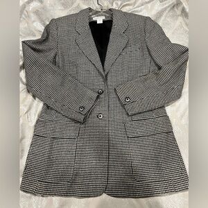 Lands End Women’s Houndstooth Blazer 10